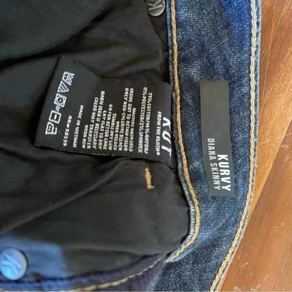 Kut from the Kloth Diana Curvy Skinny Jeans Size 14 GUC - Picture 5 of 13